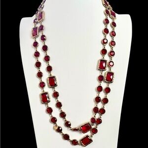 Vintage Chanel 1981 Chicklet Necklace In Red